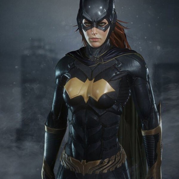 Batman Arkham Knight Batgirl Slim Fit Leather Jacket