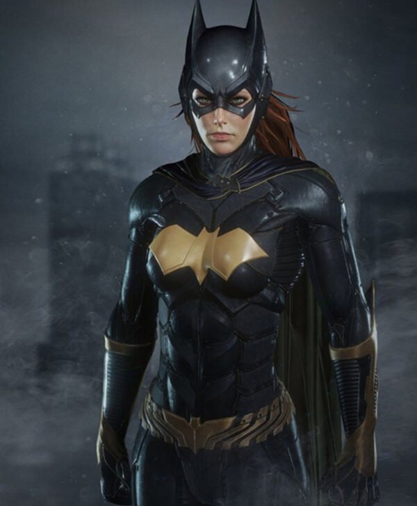 Batman Arkham Knight Batgirl Slim Fit Leather Jacket