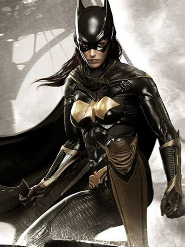 Batman Arkham Knight Batgirl Slim Fit Leather Jacket