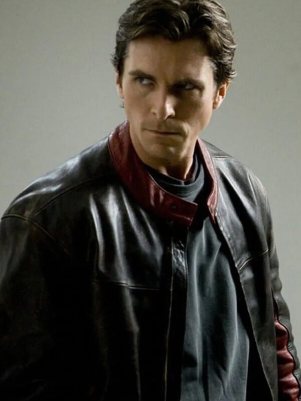 Batman The Dark Knight Red Cafe Racer Biker Jacket