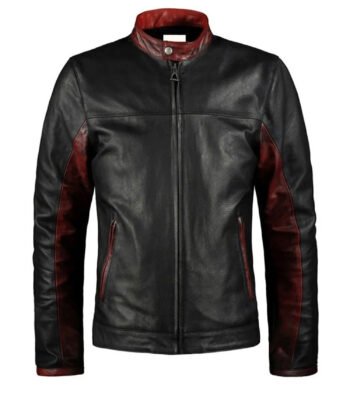Batman The Dark Knight Red Cafe Racer Biker Jacket