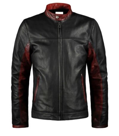 Batman The Dark Knight Red Cafe Racer Biker Jacket