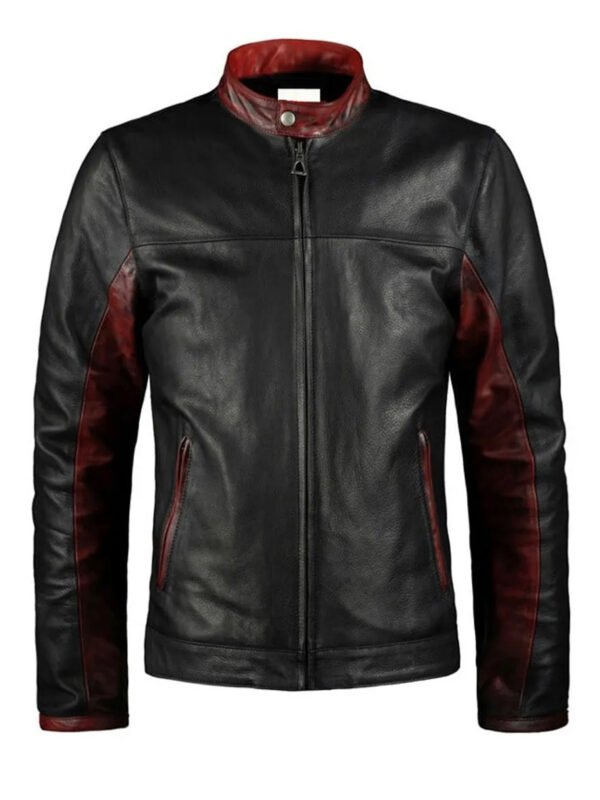Batman The Dark Knight Red Cafe Racer Biker Jacket