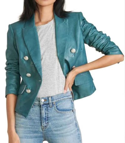 Batwoman S02 Sophie Moore Sea Blue Leather Jacket