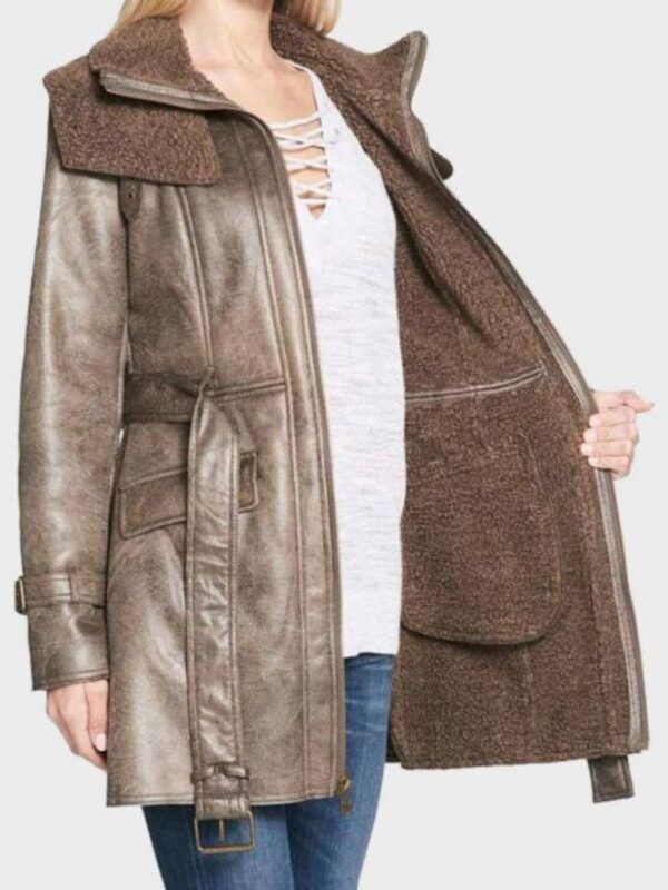 Becky Faux Shearling Mid-Length Duster Coat