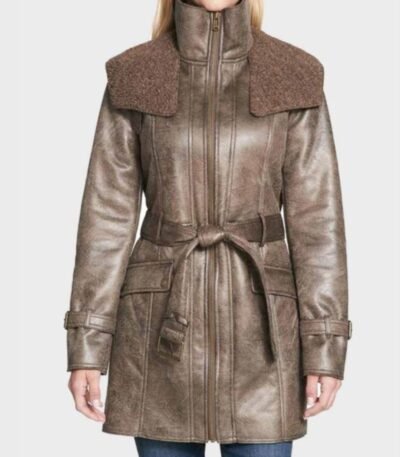 Becky Faux Shearling Mid-Length Duster Coat