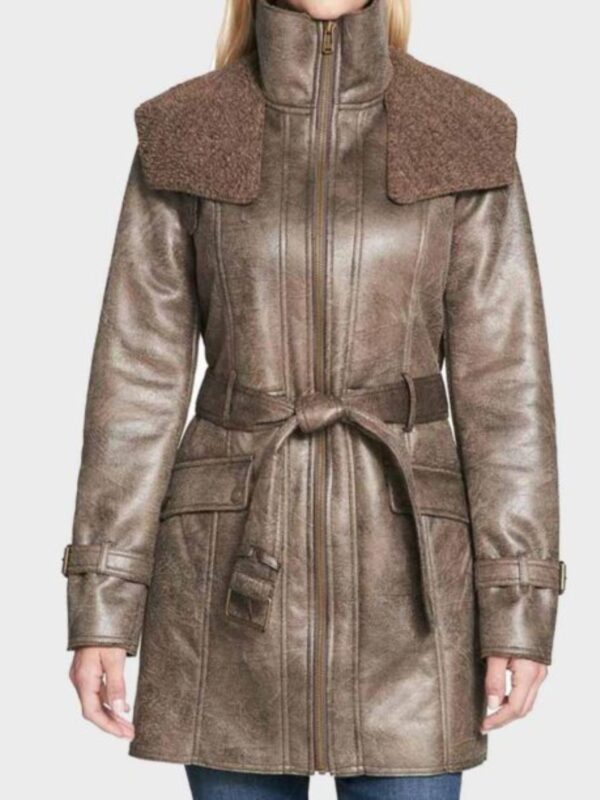 Becky Faux Shearling Mid-Length Duster Coat