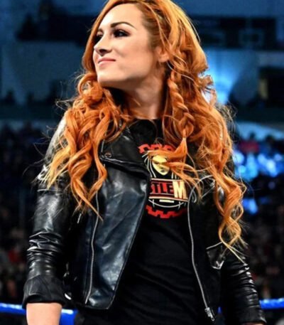 Becky Lynch I Am The Man Black Leather Jacket
