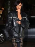 Bella Hadid 26th Birthday Black Leather Jacket