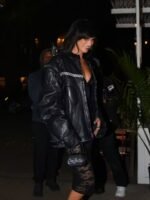 Bella Hadid 26th Birthday Black Leather Jacket