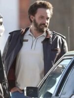 Ben Affleck The Tender Bar Bomber Leather Jacket
