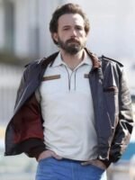 Ben Affleck The Tender Bar Bomber Leather Jacket
