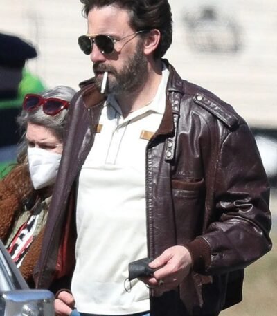 Ben Affleck The Tender Bar Bomber Leather Jacket