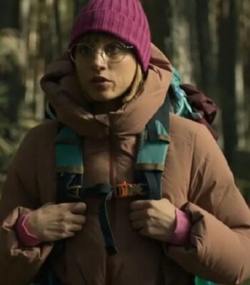 Berlin 2024 Michelle Jenner Pink Puffer Jacket