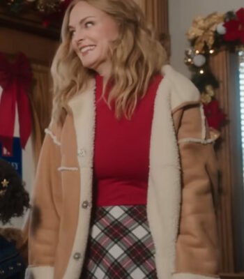 Best Christmas Ever 2023 Heather Graham Leather Jacket