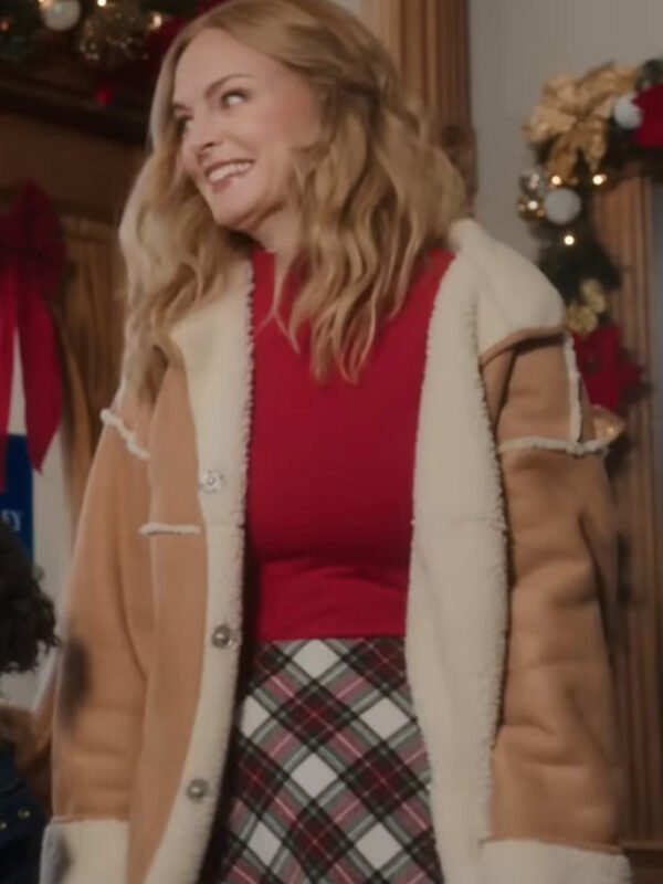 Best Christmas Ever 2023 Heather Graham Leather Jacket