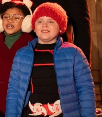 Best Christmas Ever 2023 Wyatt Hunt Blue Puffer Jacket