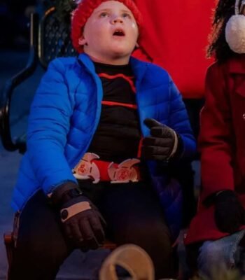 Best Christmas Ever 2023 Wyatt Hunt Blue Puffer Jacket