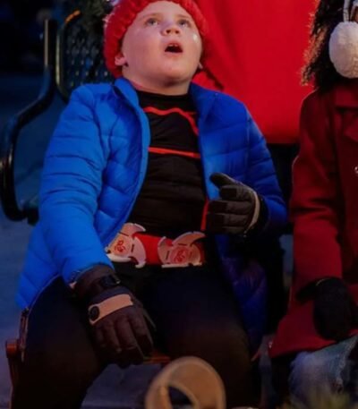 Best Christmas Ever 2023 Wyatt Hunt Blue Puffer Jacket