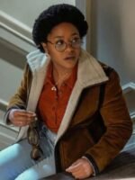 Beth Chapel Stargirl Brown Suede Leather Jacket