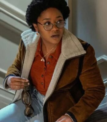 Beth Chapel Stargirl Brown Suede Leather Jacket