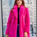 Bianca Mink Fur Shocking Pink Coat