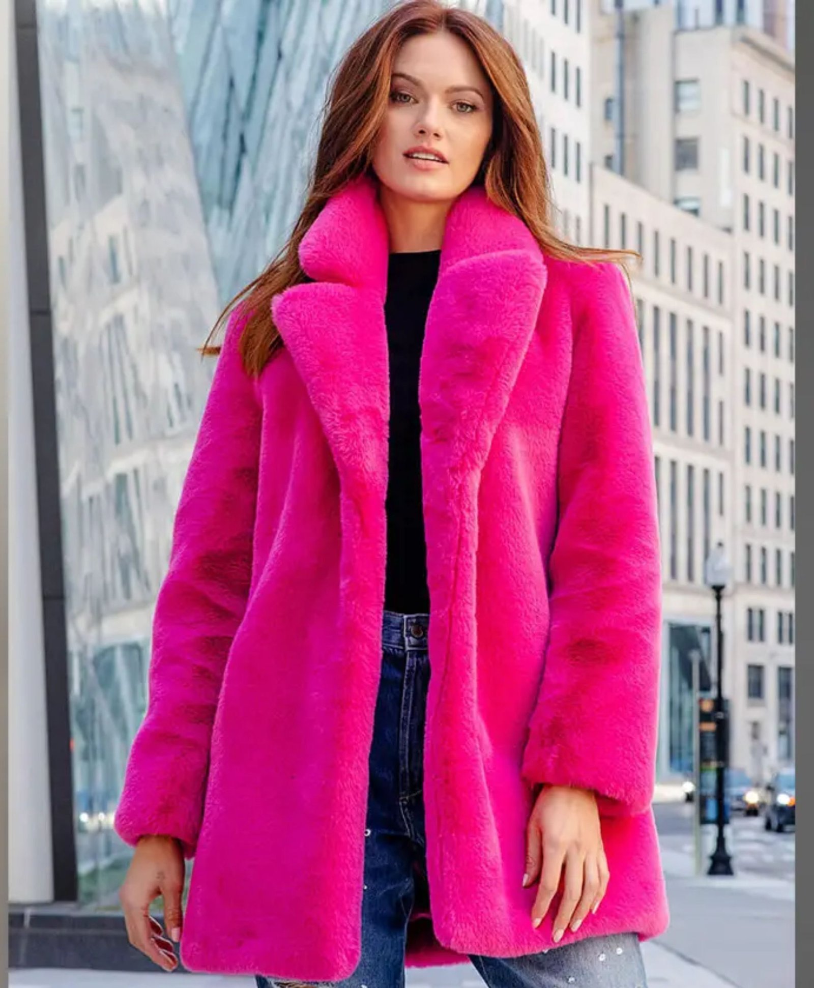 Bianca Mink Fur Shocking Pink Coat Bianca Mink Fur Shocking Pink Coat