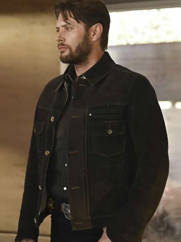 Big Sky Beau Arlen Black Suede Trucker Jacket