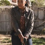 Big Sky Cassie Dewell Grey Suede Trucker Jacket