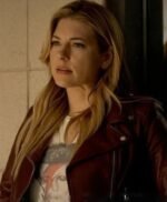 Big Sky S03 Jenny Hoyt Maroon Biker Jacket