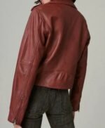 Big Sky S03 Jenny Hoyt Maroon Biker Jacket