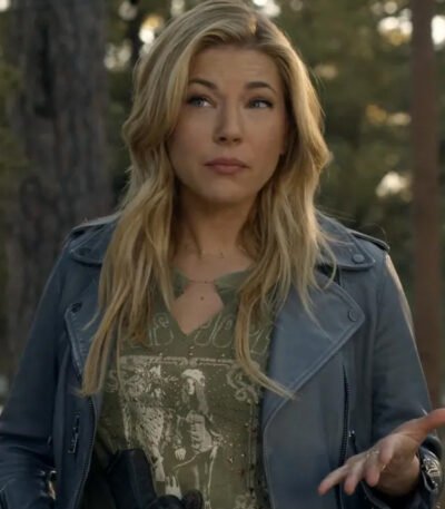 Big Sky S03 Jenny Hoyt Moto Grey Biker Jacket