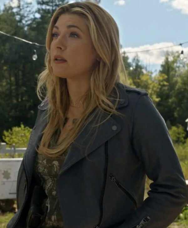 Big Sky S03 Jenny Hoyt Moto Grey Biker Jacket