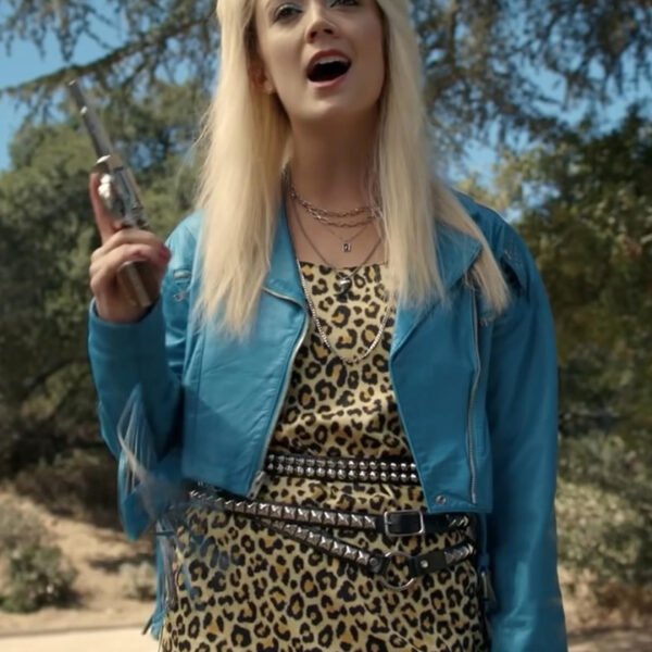 Billie Lourd American Horror Story Blue Cropped Jacket