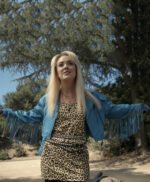 Billie Lourd American Horror Story Blue Cropped Jacket