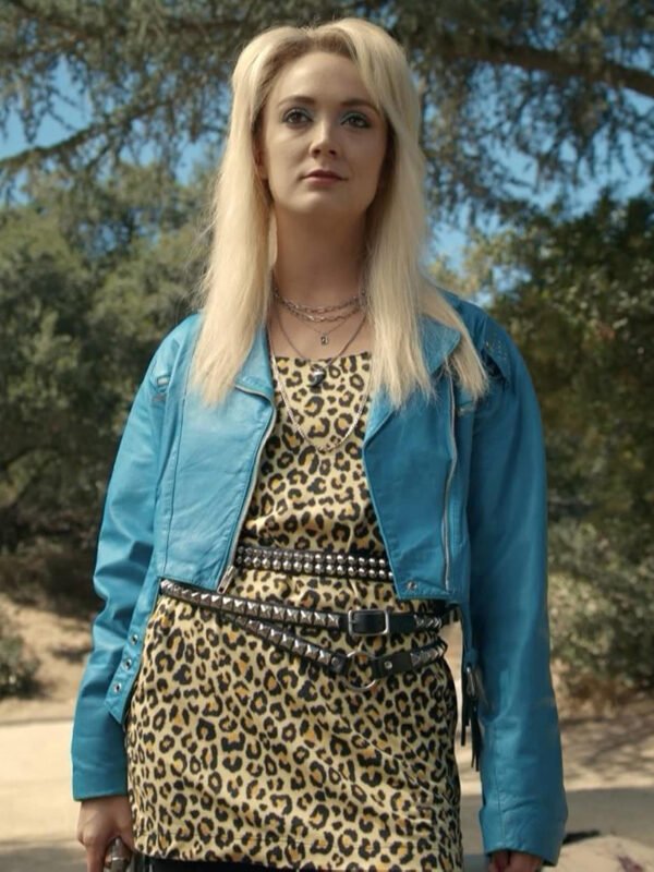 Billie Lourd American Horror Story Blue Cropped Jacket