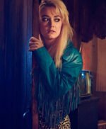 Billie Lourd American Horror Story Blue Cropped Jacket