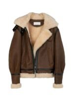 Billie Piper I Hate Suzie Brown Shearling Leather Jacket