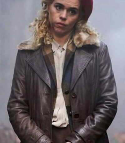 Billie Piper I Hate Suzie S01 Brown Leather Coat