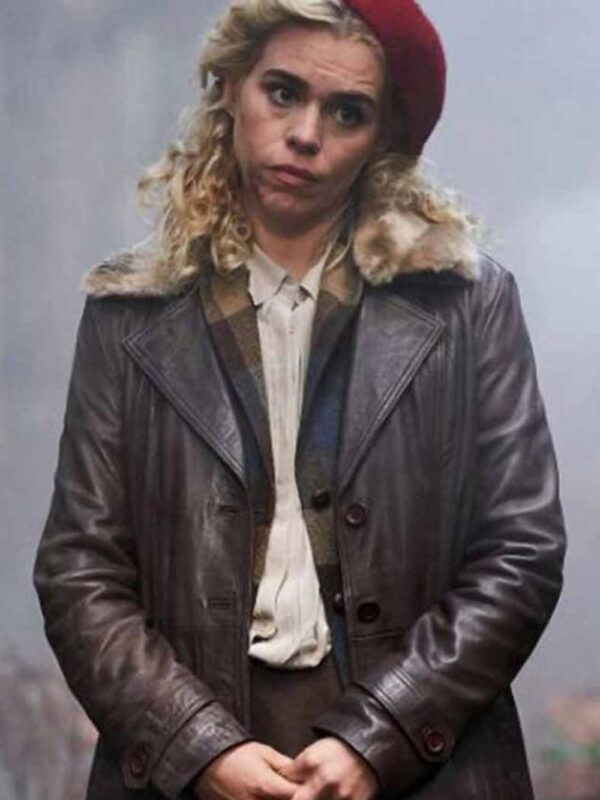Billie Piper I Hate Suzie S01 Brown Leather Coat
