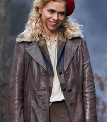 Billie Piper I Hate Suzie S01 Brown Leather Coat