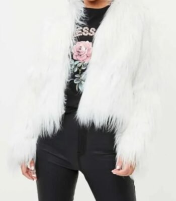 Billie Piper I Hate Suzie S01 White Fur Jacket