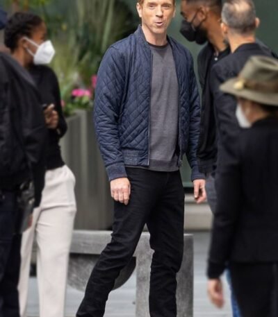 Billions Bobby Quilted Blue Bomber Jacket