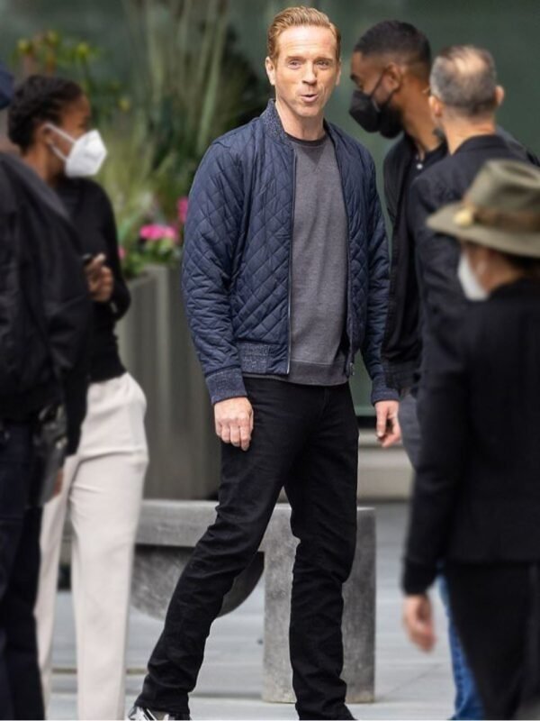 Billions Bobby Quilted Blue Bomber Jacket