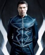 Black Bolt Inhumans Mid Length Leather Coat
