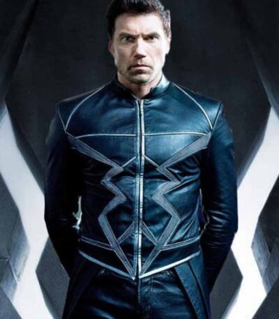 Black Bolt Inhumans Mid Length Leather Coat