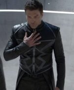 Black Bolt Inhumans Mid Length Leather Coat