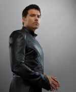 Black Bolt Inhumans Mid Length Leather Coat