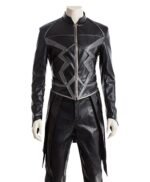 Black Bolt Inhumans Mid Length Leather Coat