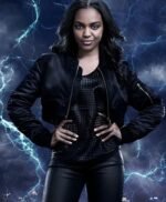 Black Lightning Jennifer Pierce Motorcycle Leather Jacket